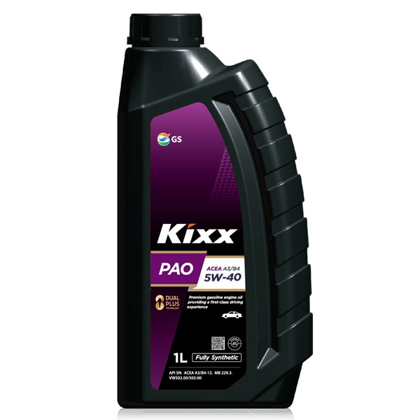 Масло моторное Kixx PAO A3/B4 5W-40 синтетическое, 1л L2110AL1E1