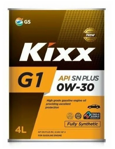Масло моторное Kixx G1 SN PLUS 0W-30 синтетическое, 4л L209944TE1