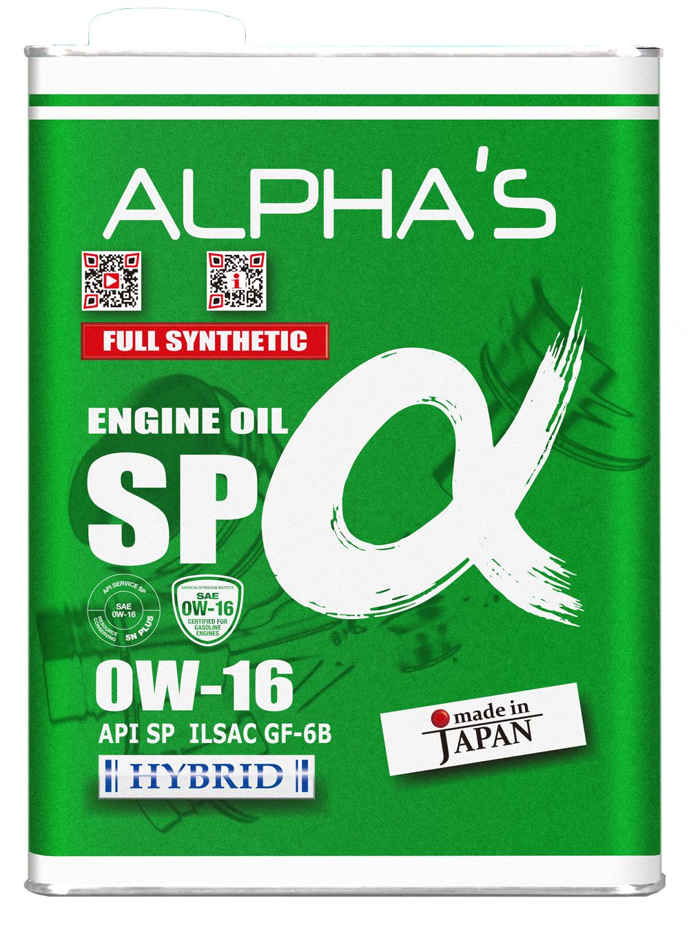 ALPHAS 810044 Масло моторное 0W-16 SP/GF-6B 4л (синтетика)