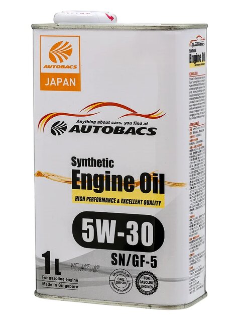 AUTOBACS A00032061 Масло моторное Synthetic 5W-30 SN/GF-5 1л
