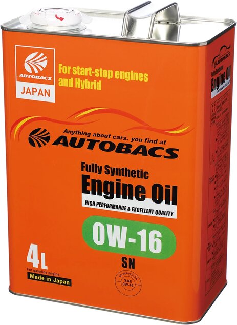 AUTOBACS A01555208 моторное масло синтетическое SN 0W-16 4л
