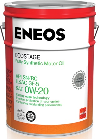 ENEOS 8801252022039 Масло моторное Ecostage, синтетическое 0W-20, SN, GF5, 20л