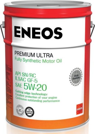 ENEOS 8801252022176 Масло моторное Premium Ultra, синтетическое, 5W-20, SN, 20л