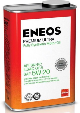ENEOS 8801252022190 Масло моторное Premium Ultra, синтетическое, 5W-20, SN, 1л