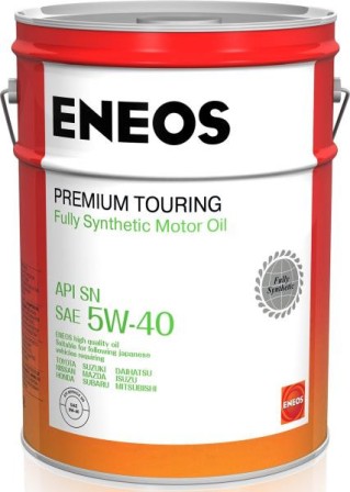 ENEOS 8809478942476 Premium TOURING, синтетическое, 5W-40, SN, 20л