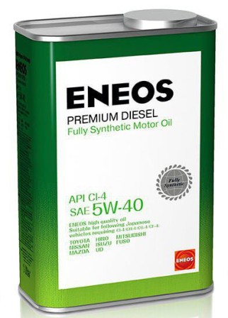 ENEOS 8809478943091 масло моторное Premium Diesel CI-4 синтетическое 5W-40 1 л
