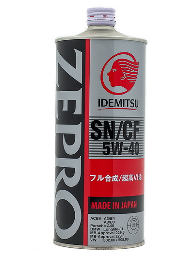 Масло моторное синтетическое Idemitsu Zepro Euro Spec SN/CF 5W-40, 1л 1849001