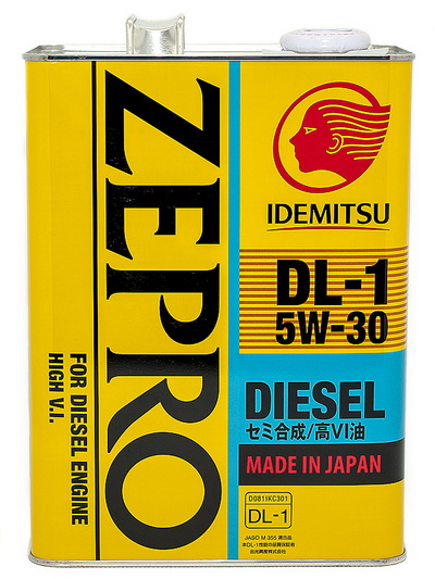 Масло моторное полусинтетическое Idemitsu Zepro Diesel DL-1 5W-30, 4л 2156004