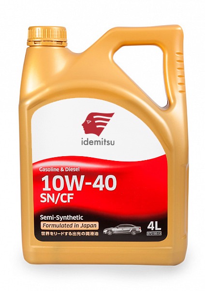 Масло моторное полусинтетическое Idemitsu Gasoline & Diesel Semi-Synthetic 10W-40, 4л 30015045746