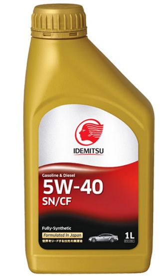 Масло моторное синтетическое Idemitsu Gasoline & Diesel Fully-Synthetic SN/CF 5W-40, 1л 30015048724