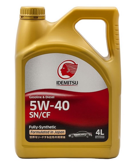 Масло моторное синтетическое Idemitsu Gasoline & Diesel Fully-Synthetic SN/CF 5W-40, 4л 30015048746