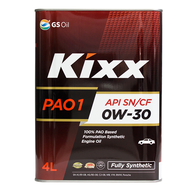 Масло моторное Kixx PAO 1 0W-30 синтетическое, 4л   L208144TE1