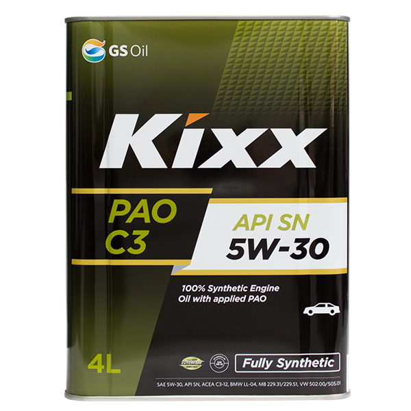 Масло моторное Kixx PAO C3 5W-30 синтетическое, 4л  L209144TE1