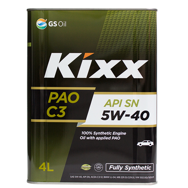 Масло моторное Kixx PAO C3 5W-40 синтетическое, 4л   L209244TE1