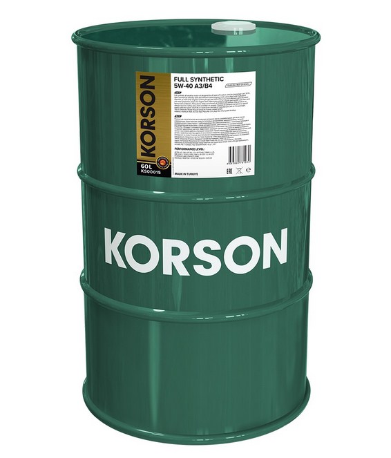 KS00015 KORSON FULL SYNTHETIC 5W⁠-⁠40 A3/B4 60л масло моторное