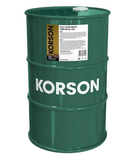 KS00035 KORSON FULL SYNTHETIC 75W⁠-⁠90 GL-4/5 60л масло трансмиссионное