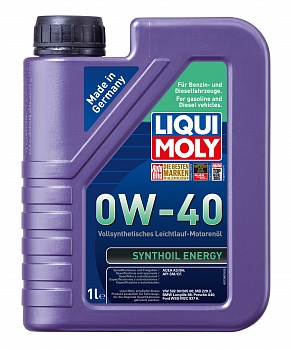 Синтетическое моторное масло Synthoil Energy 0W-40 1л
