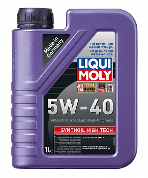 Синтетическое моторное масло Synthoil High Tech 5W-40 1л