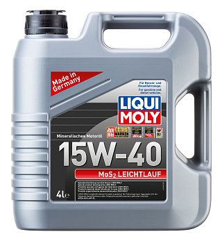 Минеральное моторное масло MoS2 Leichtlauf 15W-40 4л