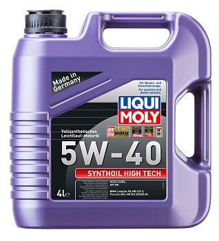 Синтетическое моторное масло Synthoil High Tech 5W-40 4л