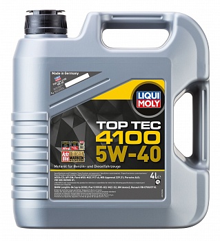 НС-синтетическое моторное масло Top Tec 4100 5W-40 4л артикул 2195