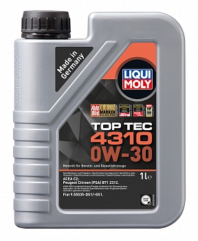 НС-синтетическое моторное масло Top Tec 4310 0W-30 1л