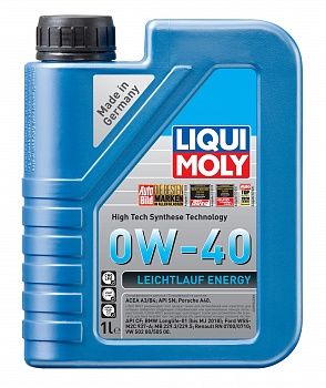 Синтетическое моторное масло Leiсhtlauf Energy 0W-40 1л
