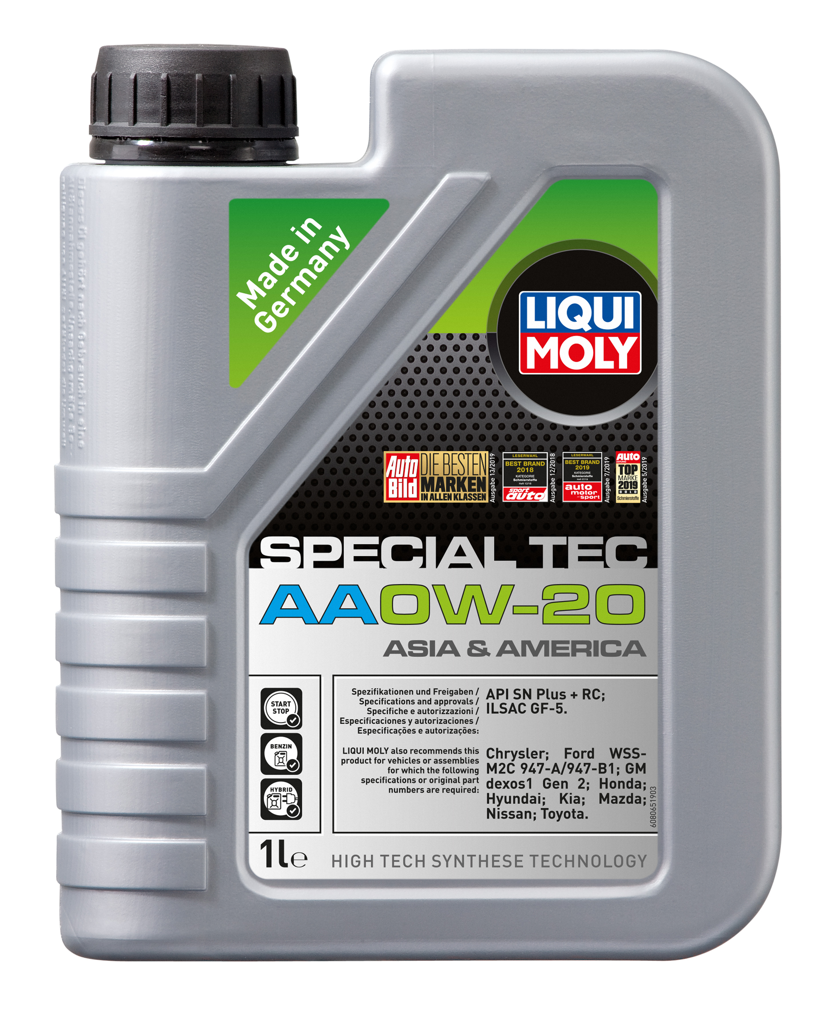 НС-синтетическое моторное масло Special Tec AA 0W-20 1л