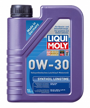 Синтетическое моторное масло Synthoil Longtime 0W-30 1л