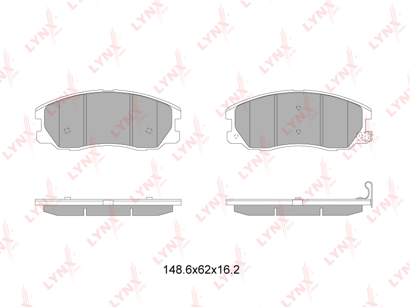 LYNXauto BD1816 Колодки тормозные дисковые перед CHEVROLET CAPTIVA 2.0-3.2 06.06->, OPEL ANTARA 2.0-3.2 05.06->