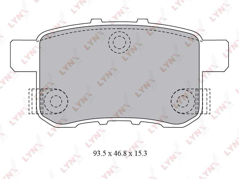 LYNXauto BD3431 Колодки тормозные дисковые зад HONDA ACCORD 2.0-2.4 МКПП 08-