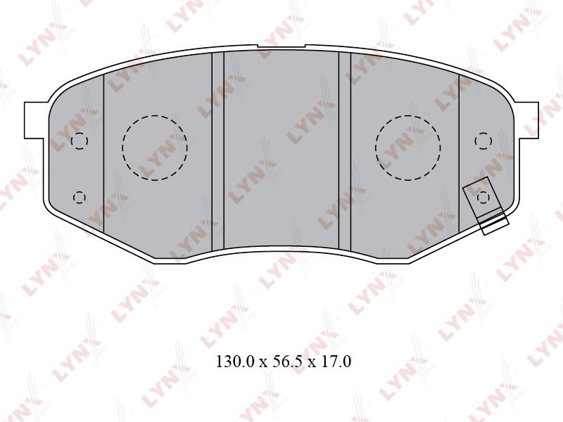 LYNXauto BD3624 Колодки тормозные дисковые перед HYUNDAI SONATA VI (YF) 2.0 09-