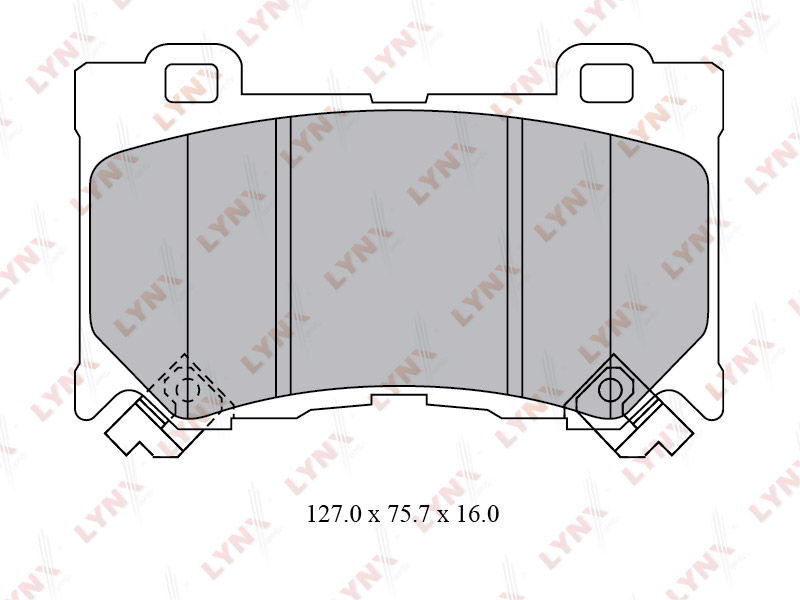 LYNXauto BD5742 Колодки тормозные дисковые перед INFINITI FX 08- NISSAN 370 Z (Z34) 09-