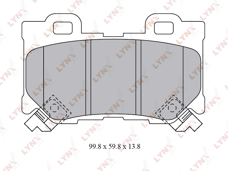 LYNXauto BD5743 Колодки тормозные дисковые задние зад INFINITI FX 08- INFINITI G 08- INFINITI G COUPE 10- NISSAN 370 Z (Z34) 09-