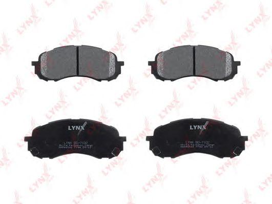 LYNXauto BD7102 Колодки тормозные дисковые перед SUBARU Legacy 03> Impreza 00>