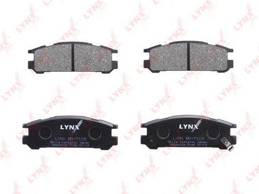 LYNXauto BD7109 Колодки тормозные дисковые зад SUBARU Impeza Legacy 1.6-16v 1.8-16v 2.0-16v 2.2-16v 89-00