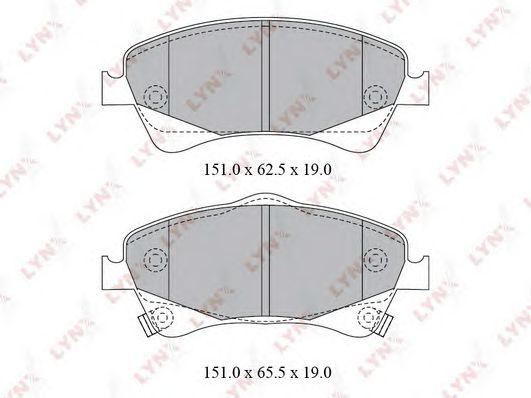 LYNXauto BD7598 Колодки тормозные дисковые перед TOYOTA AVENSIS (T27) 1.8-2.0 09>, Front
