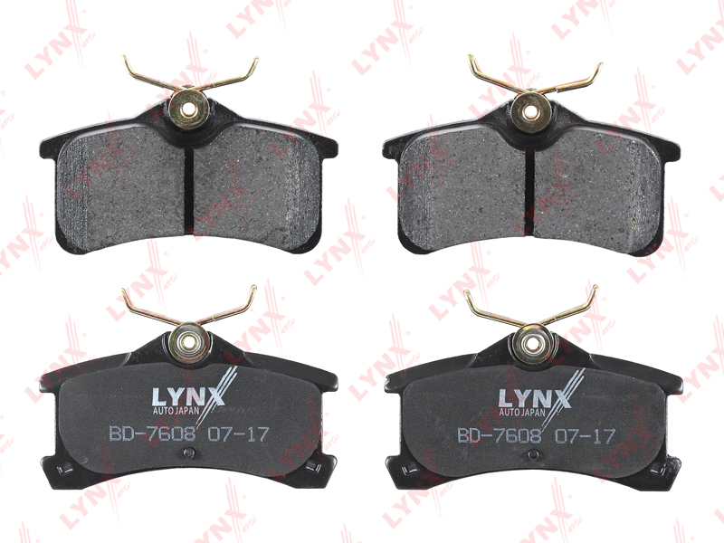 LYNXauto BD7608 Колодки тормозные дисковые зад TOYOTA AVENSIS (T22) 97-03, COROLLA (E11) 97-02,
