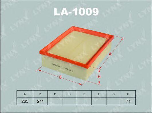 LYNXauto LA1009 Фильтр воздушный AUDI A4 1.6-3.0 V6 11 00->