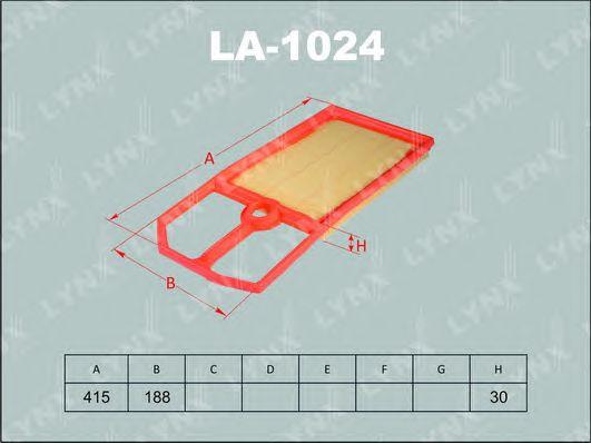 LYNXauto LA1024 Фильтр воздушный VW Golf IV 1.4 08 97->, Lupo 1.4-1.4 16V 10 98->, Polo 1.4 (100) 4 96->