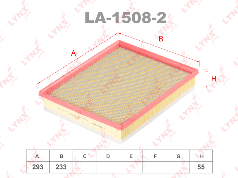 LYNXauto LA15082 Фильтр воздушный OPEL ASTRA G 1999-2005 OPEL ASTRA H 2004- OPEL ZAFIRA A 2000-2005