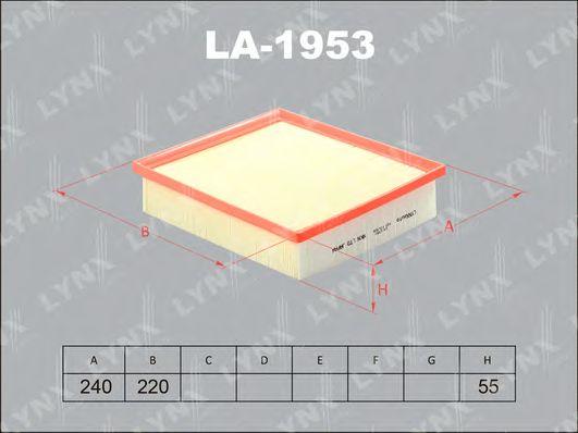 LYNXauto LA1953 Фильтр воздушный TOYOTA CAMRY 3.5 (GSV50) 11-  LEXUS RX350 (GGL15) 09-