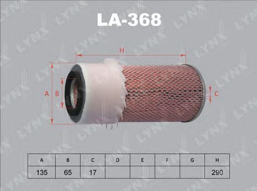 LYNXauto LA368 Фильтр воздушный MITSUBISHI DELICA L039P,P05V,P05W,P15T,P15V,P15W,P25T,P25V,P25W,P45V,P45W