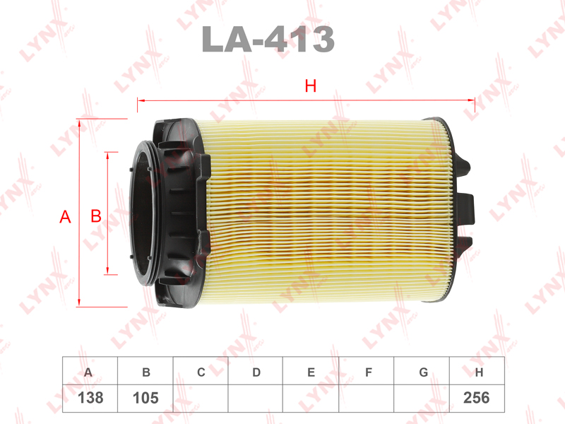 LYNXauto LA413 Фильтр воздушный MB C-Klasse (W204 C204 S204) 12- E-Klasse (W S212) 13-