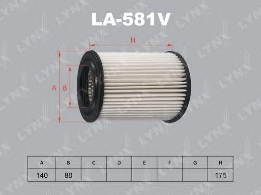LYNXauto LA581V Фильтр воздушный HONDA STEP WAGON RF3-,STREAM RN4,5,CR-V RD4-7,INTEGRA (04-)