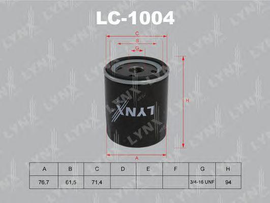 LYNXauto LC1004 Фильтр масляный SKODA Fabia 1.0-1.4 9 99->