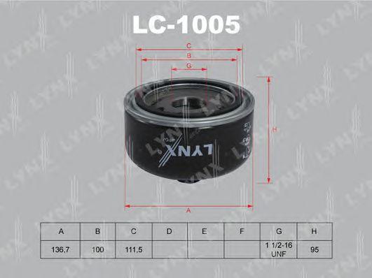LYNXauto LC1005 Фильтр масляный VW LT28,35,46 2.8TDI 97->