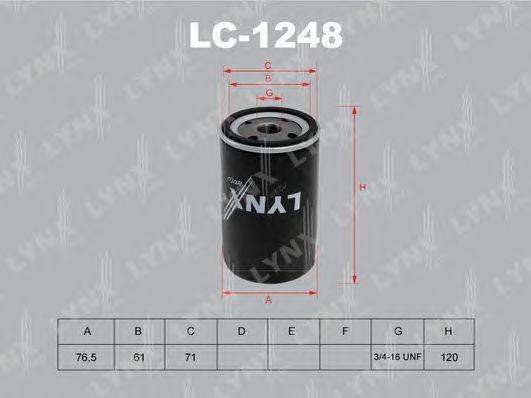 LYNXauto LC1248 Фильтр масляный MB 190, 190E 2.0i 2.3i 11 84-, (W124) 200 T E CE TE ->9 92, 230E CE TE, (W126) 300SE