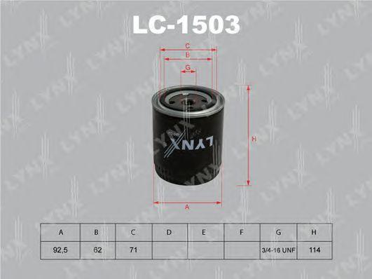 LYNXauto LC1503 Фильтр масляный газель 406