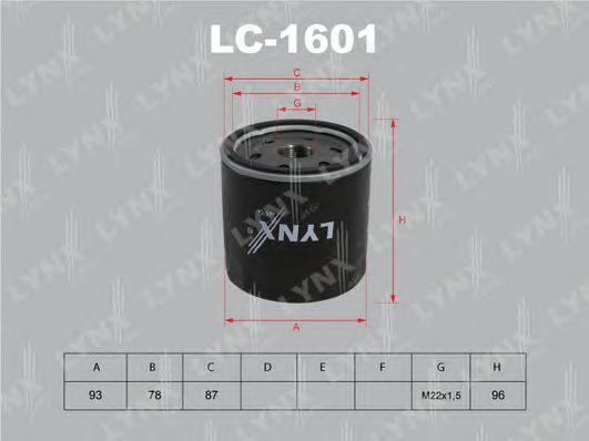 LYNXauto LC1601 Фильтр масляный FORD Transit 2.5Di TDi 9 91-> (замена для W940 16)